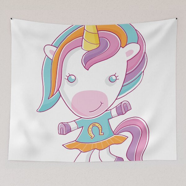 Item preview, Cute Dancing Rainbow Unicorn designed and sold by Vaughan Duck.
