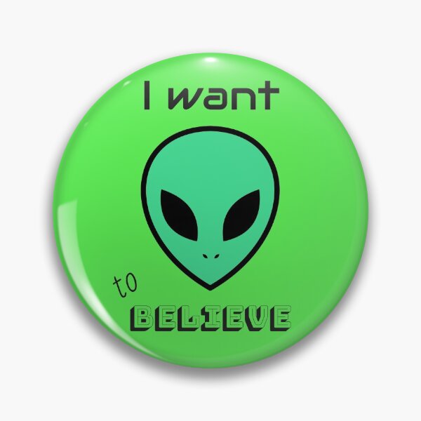 Item preview, Green Alien Head, "I Want to Believe" designed and sold by tepalistings.