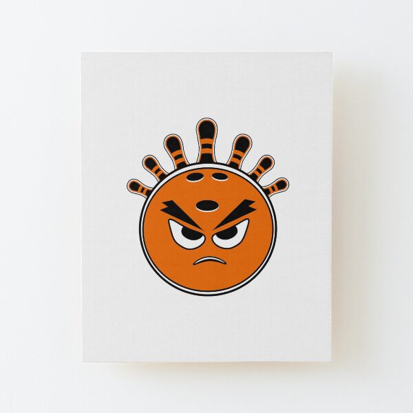Mean Bowling Ball Avatar Wood Mounted Print