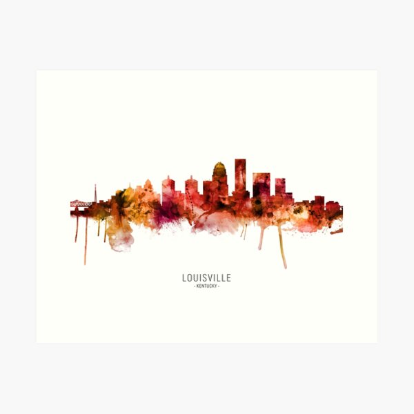 Item preview, Louisville Kentucky City Skyline designed and sold by ArtPrints.