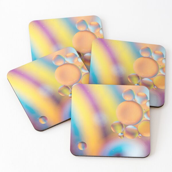 Item preview, Rainbow abstract background picture made with oil, water and soap designed and sold by anytka.