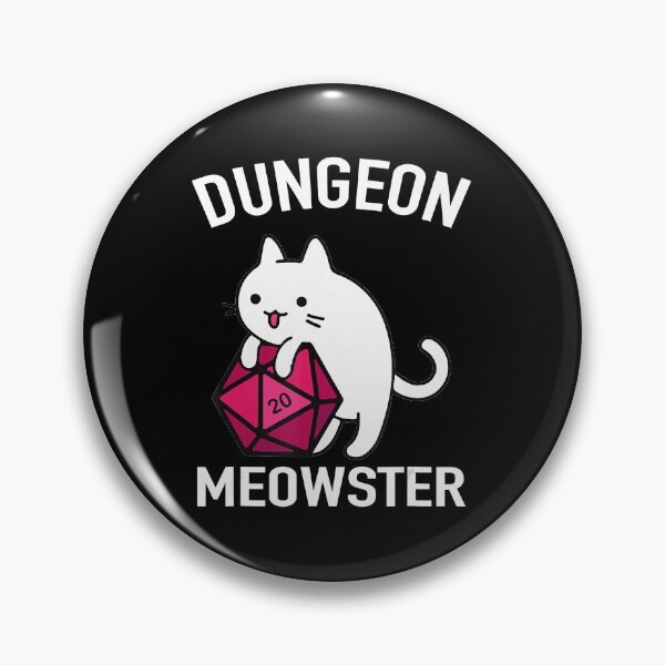 Item preview, Dungeon Meowster Funny DnD Gamer Cat D20 designed and sold by JoanneHughes.