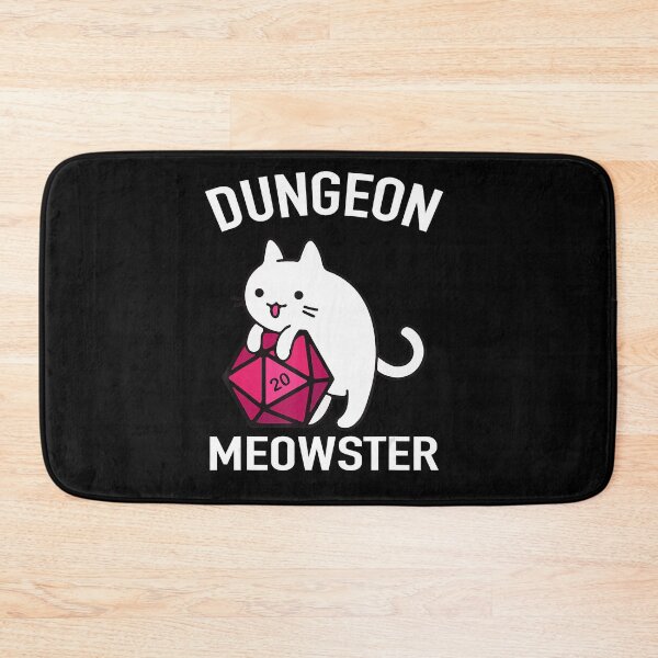 Item preview, Dungeon Meowster Funny DnD Gamer Cat D20 designed and sold by JoanneHughes.