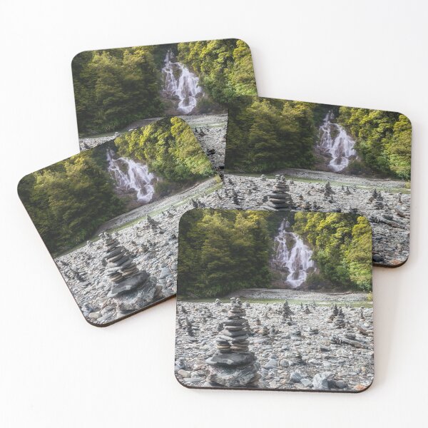 Item preview, Rock Cairns at Fantail Falls in New Zealand designed and sold by Danielasphotos.