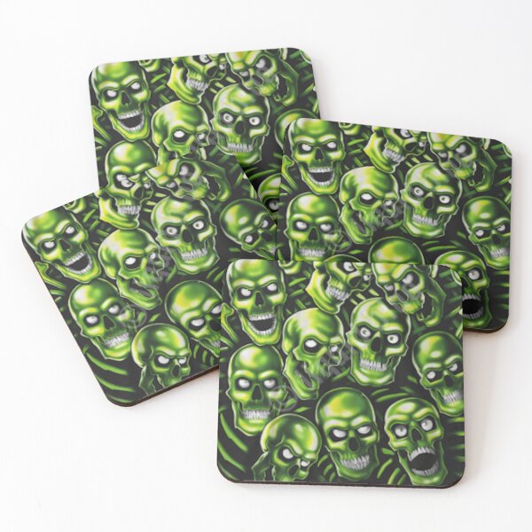 Item preview, green skulls designed and sold by Jojo's Drip Lab.
