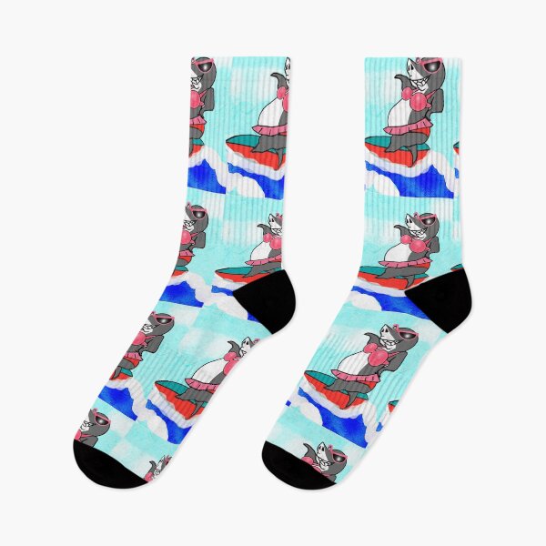 Item preview, Animal - Shark - surfing time  designed and sold by Shirley cute art .