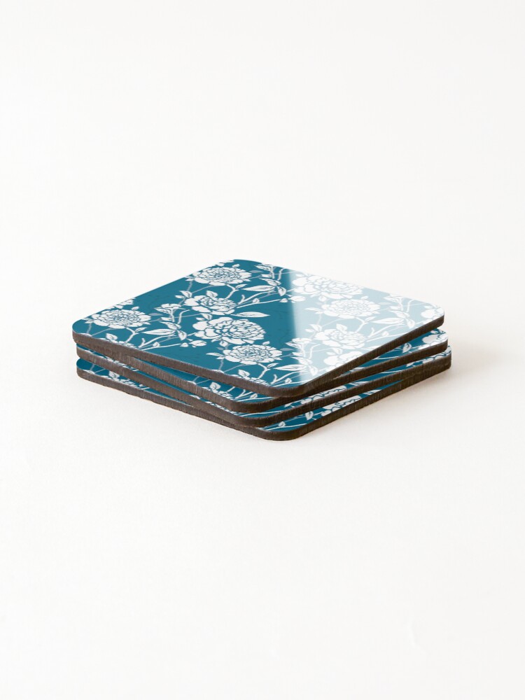 Thumbnail 4 of 5, Coasters (Set of 4), Blue Roses || Roses Blue designed and sold by AnaSMatt.