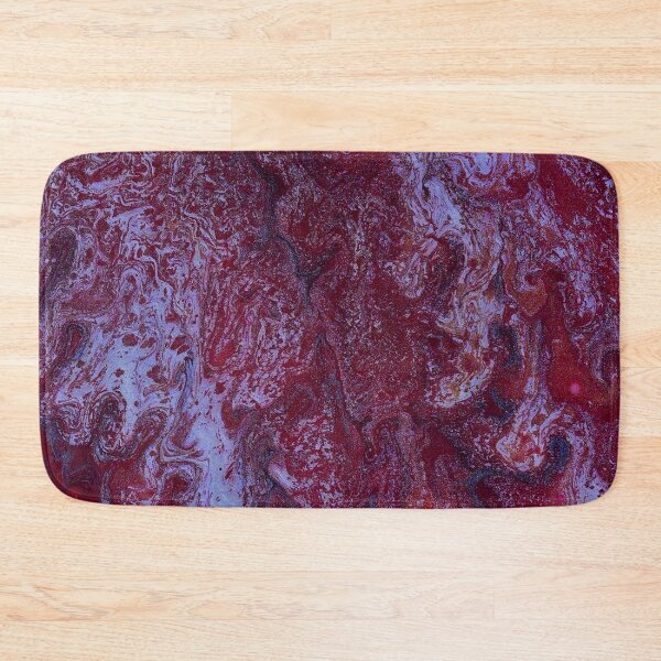 Item preview, Blue and red feather marble effect paint pour designed and sold by Bexter97.