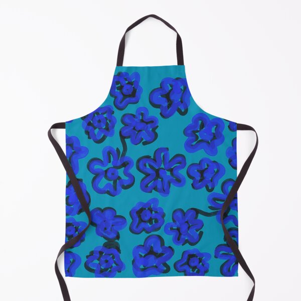 Item preview, Blue Flowers on Teal designed and sold by foft.