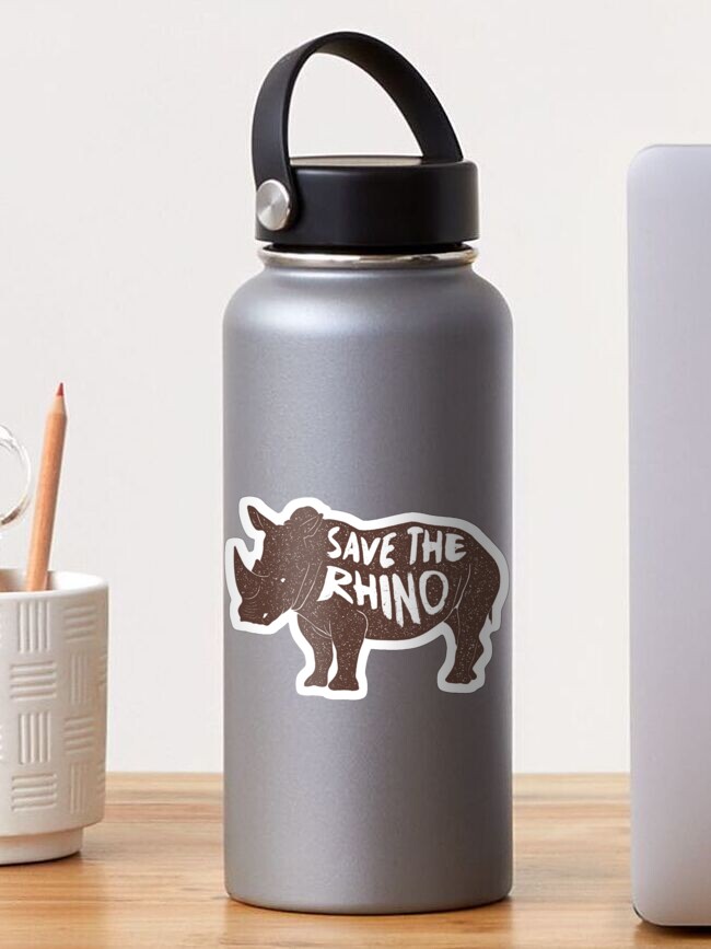 Thumbnail 1 of 3, Sticker, SAVE THE RHINO designed and sold by AlyMerchandise.