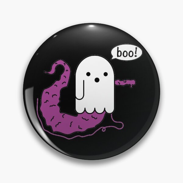 Item preview, Disapproving ghost worm on a string - cute halloween designed and sold by Craftaholic.