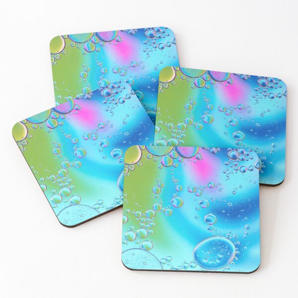 Item preview, Defocused multicolored abstract background picture made with oil, water and soap with mooving boubbles designed and sold by anytka.