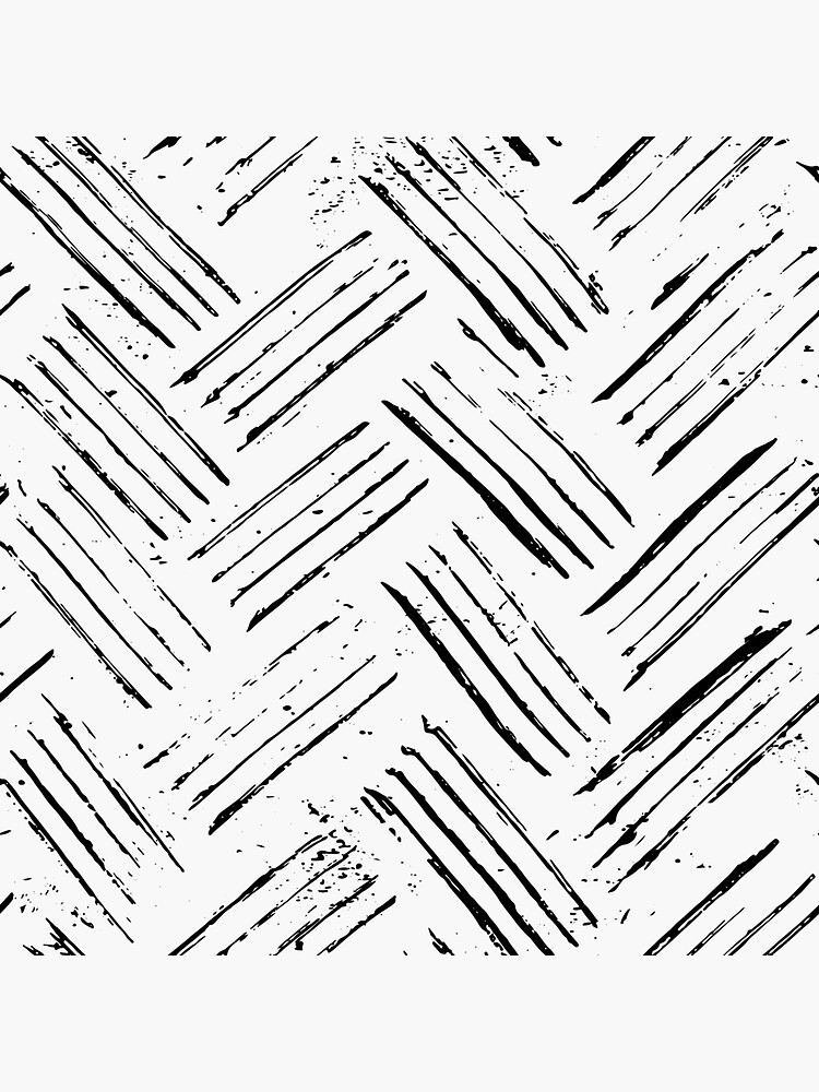 Pegatina «Diseño de patrón de líneas de rayado negro» de parallessmerch