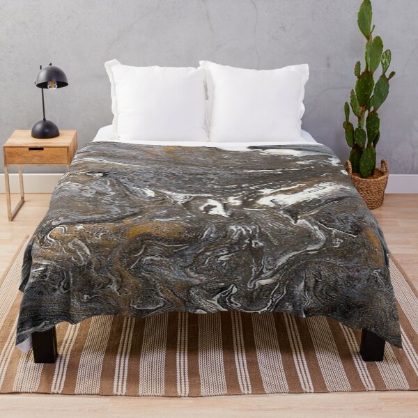 Item preview, Neutral metallic marble effect paint pour design designed and sold by Bexter97.