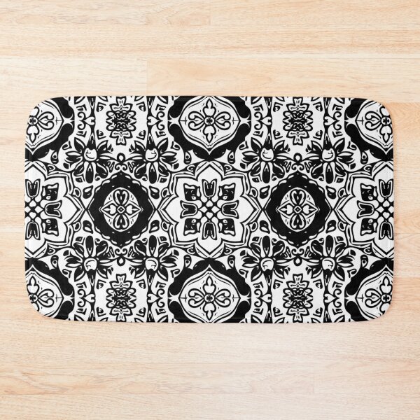 Item preview, Black and white Tunisian mosaic tiles designed and sold by MariemN.