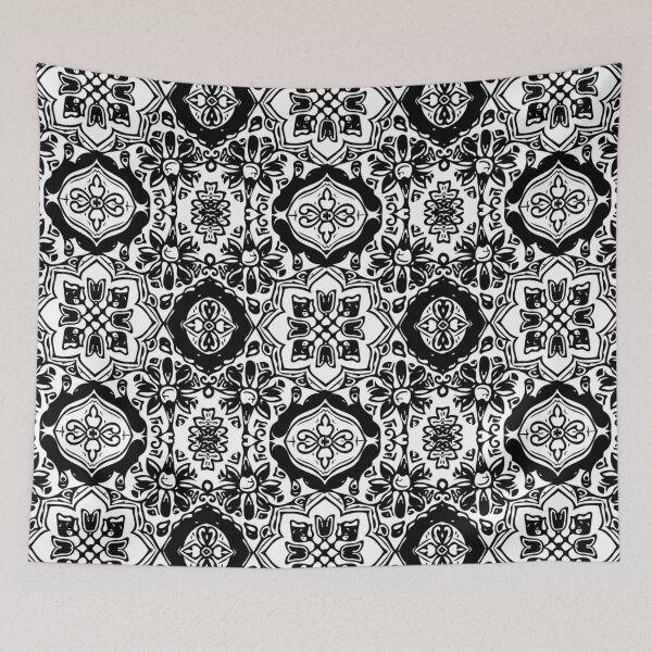 Item preview, Black and white Tunisian mosaic tiles designed and sold by MariemN.
