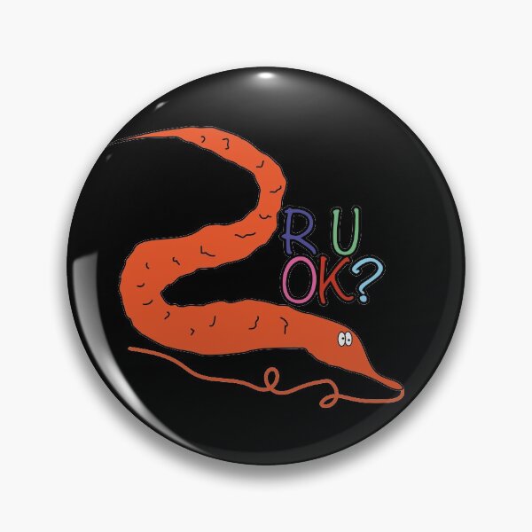 Item preview, Worm on a string - R U OK?  designed and sold by Craftaholic.