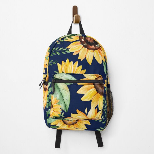 Item preview, Sunflower Fields - Navy Background designed and sold by sunkissedgrafix.