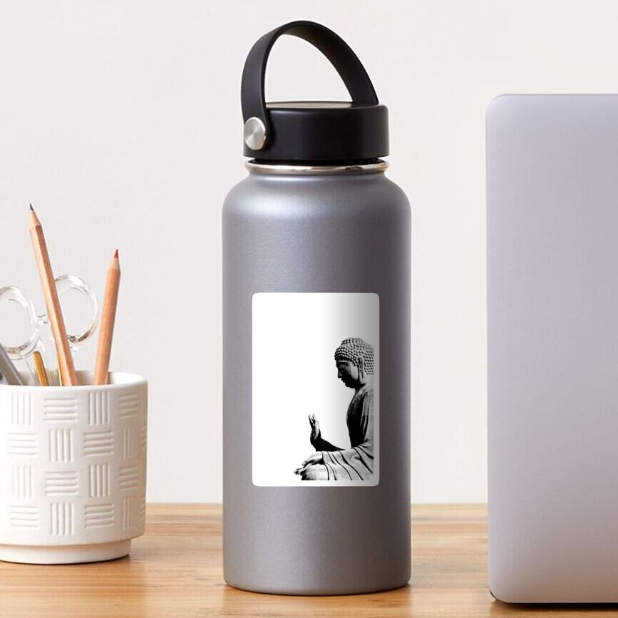 Sitting Buddha minimal art canvas Sticker