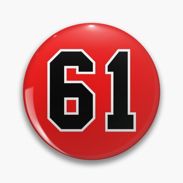 Item preview, Jersey Number 61 sixty-one Red Black Sporty designed and sold by anejsraml.
