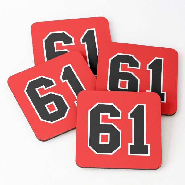 Item preview, Jersey Number 61 sixty-one Red Black Sporty designed and sold by anejsraml.