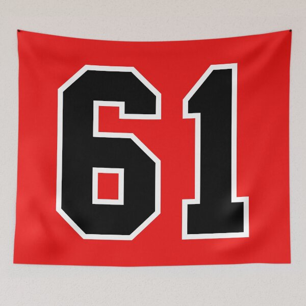 Item preview, Jersey Number 61 sixty-one Red Black Sporty designed and sold by anejsraml.