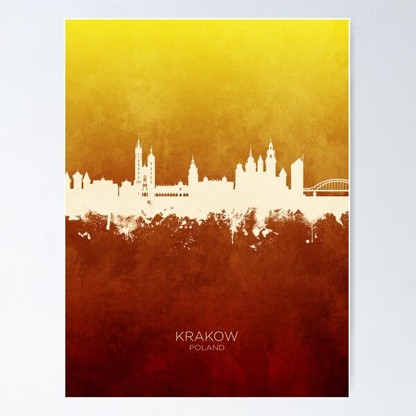 Item preview, Krakow Poland Skyline designed and sold by ArtPrints.