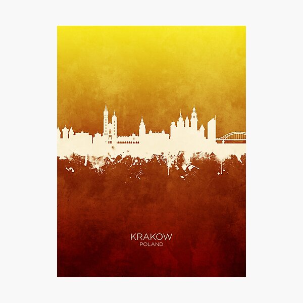 Artikelvorschau, Krakow Poland Skyline entworfen und verkauft von ArtPrints.