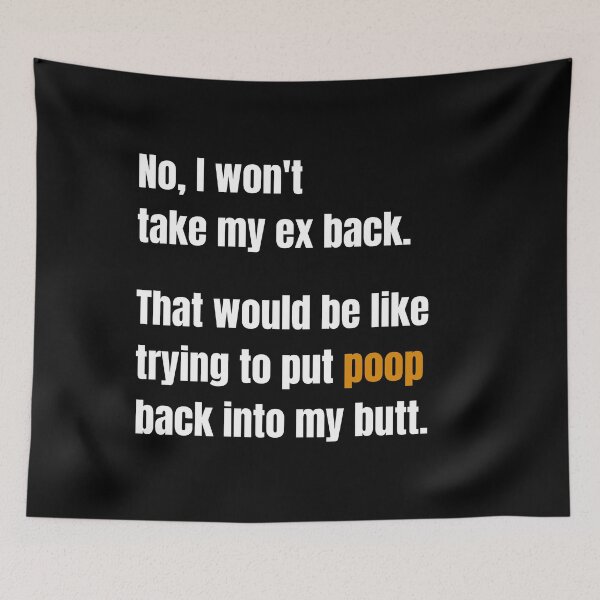Item preview, No, I Won't Take My Ex Back designed and sold by Nathalie Aynié.