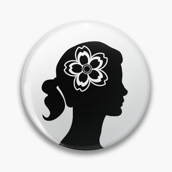 Item preview, Lady Side Face Shadow with Cherry Blossom designed and sold by Moyanana.
