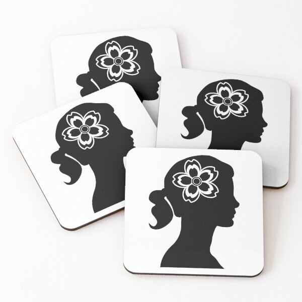 Item preview, Lady Side Face Shadow with Cherry Blossom designed and sold by Moyanana.