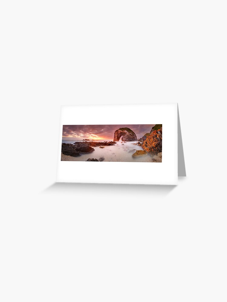Thumbnail 1 of 2, Greeting Card, Horse Head Rock Dawn, Bermagui, New South Wales, Australia designed and sold by Chockstone.