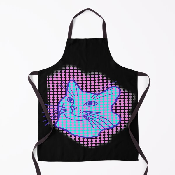 Item preview, Blue Cat Pink Polka Dots designed and sold by wildjellybeans.