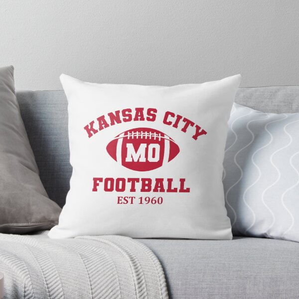 Kansas City Football Est 1960 Vintage Throw Pillow