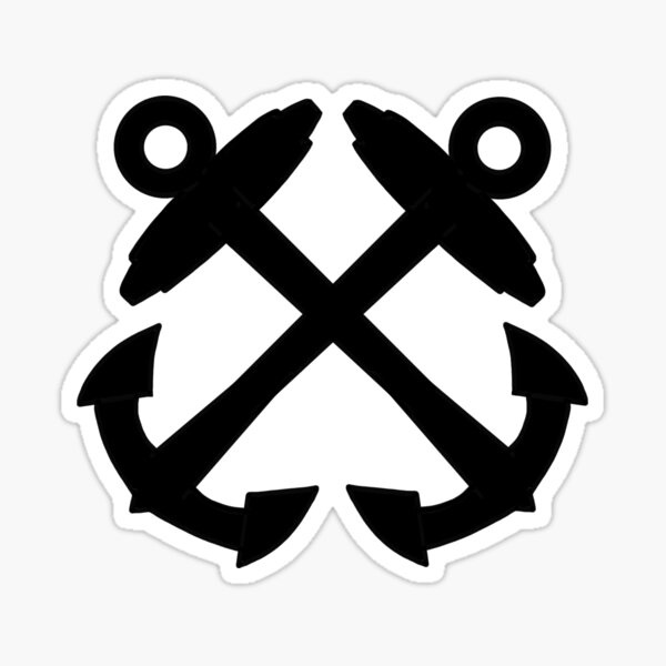 Boatswains Mate Crossed Anchors Sticker