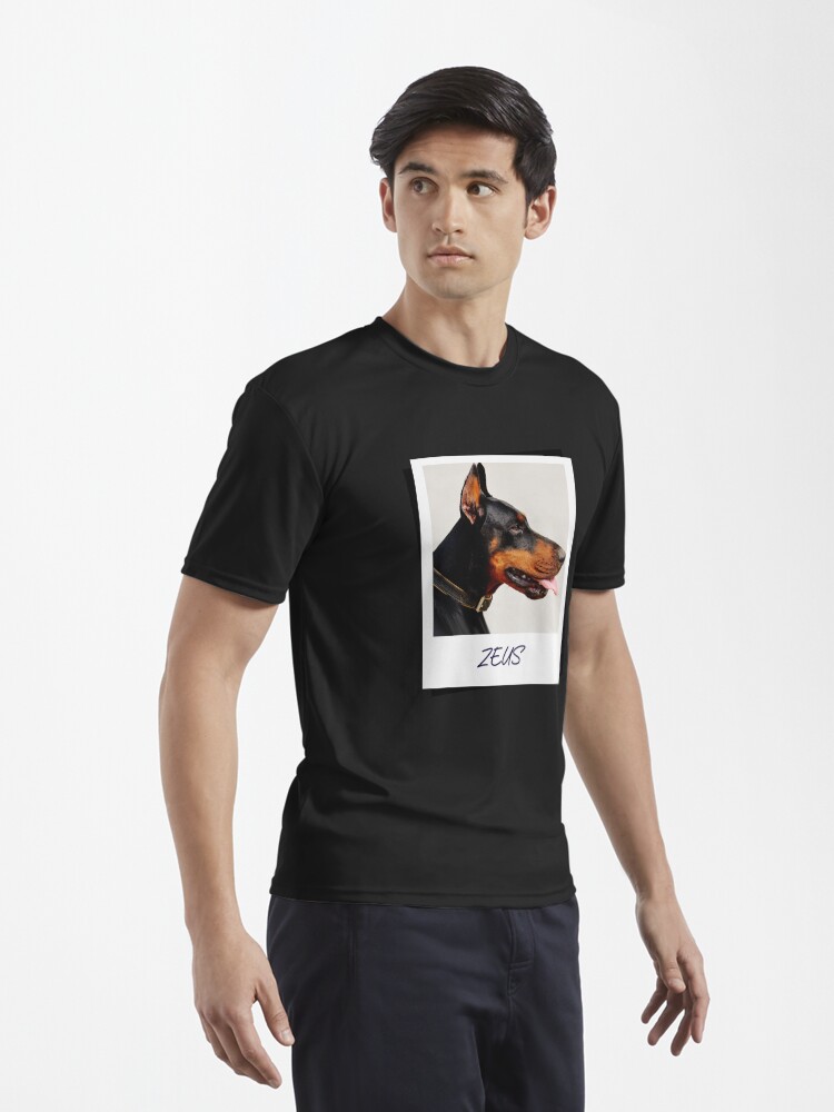Alternate view of Doberman Zeus Design Active T-Shirt