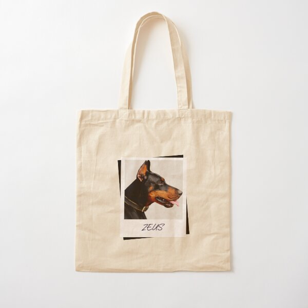 Doberman Zeus Design Cotton Tote Bag