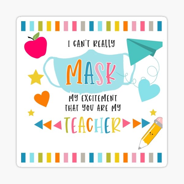 Item preview, cant mask my excitement you are my teacher Appreciation Gift, covid-19, lockdown, quarantine Christmas gift designed and sold by TheArtyApples.