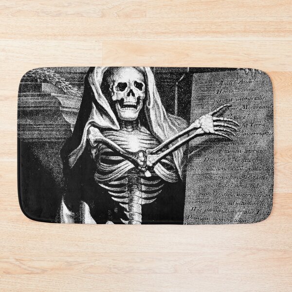 Item preview, A skeleton holding an inscribed plaque  designed and sold by themasters.