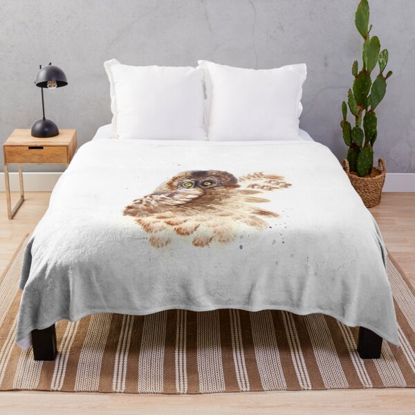 Item preview, Copy of flying owl watercolor art designed and sold by PaintsPassion.