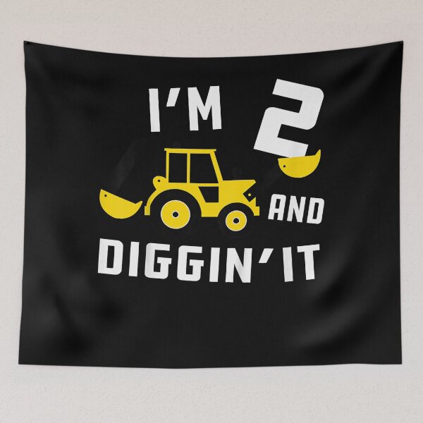 Item preview, Kids Construction Birthday I'm 2 And Digging It designed and sold by LezaZechel.