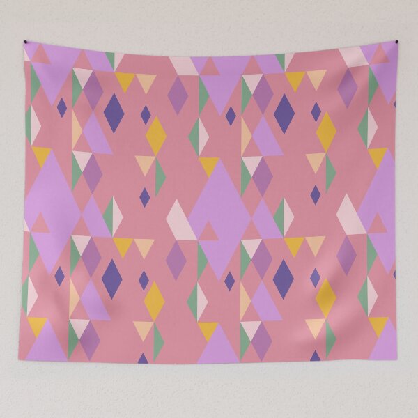 Item preview, Rhombuses on pink background, abstract seamless pattern designed and sold by Irina Ivanova.