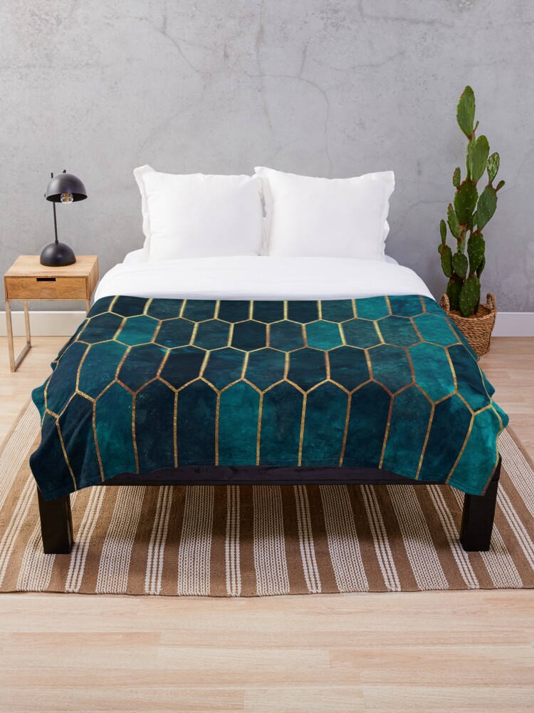 Deep best sale teal blanket