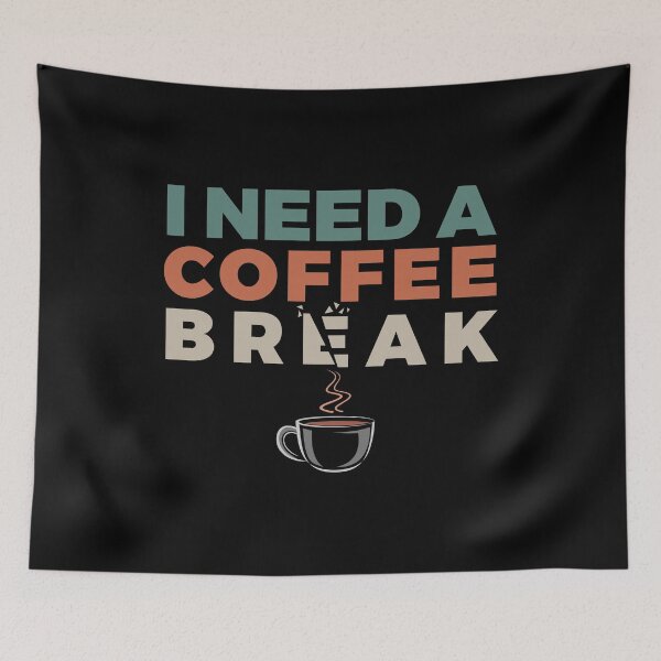 Item preview, I Need a Coffee Break, Coffee Lovers, Mothers Day Gift, Coffee Cup Illustration designed and sold by KunKhalil.