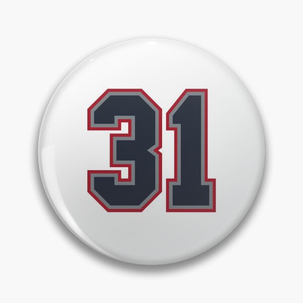 Item preview, 31 Navy Grey Red Sports Number Thirty-One designed and sold by HelloFromAja.