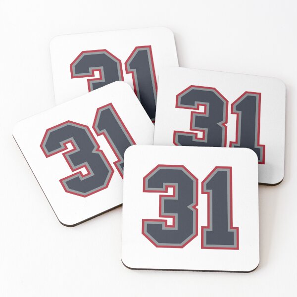 Item preview, 31 Navy Grey Red Sports Number Thirty-One designed and sold by HelloFromAja.