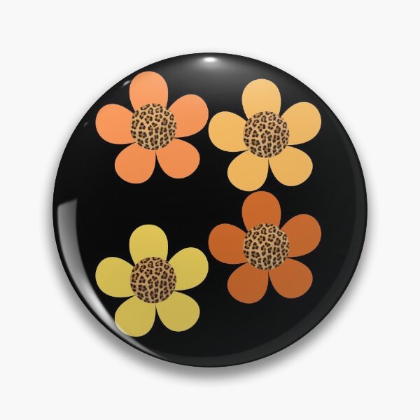 Item preview, Orange And Yellow Leopard Print Bib Flowers designed and sold by sunandsnowglobe.