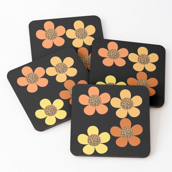 Item preview, Orange And Yellow Leopard Print Bib Flowers designed and sold by sunandsnowglobe.