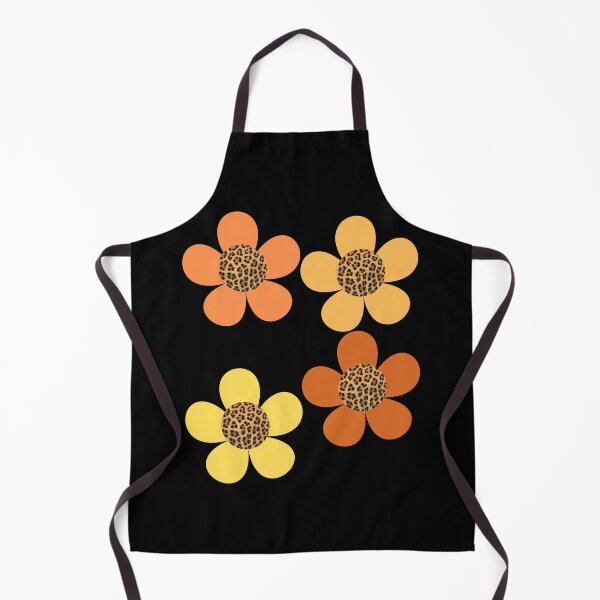 Item preview, Orange And Yellow Leopard Print Bib Flowers designed and sold by sunandsnowglobe.