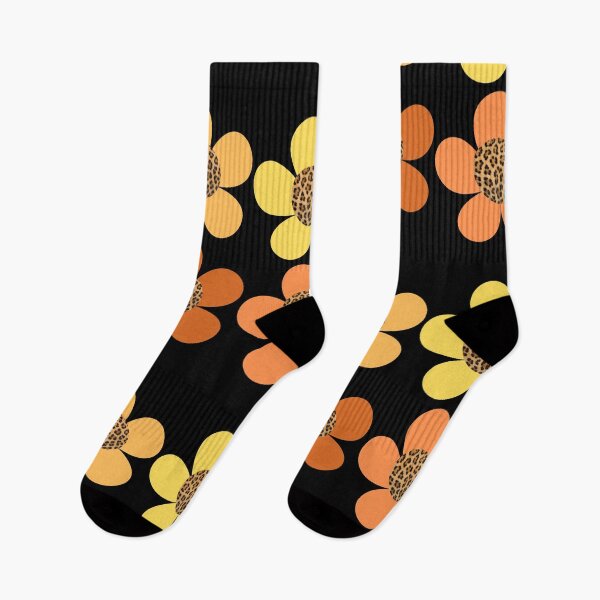 Item preview, Orange And Yellow Leopard Print Bib Flowers designed and sold by sunandsnowglobe.